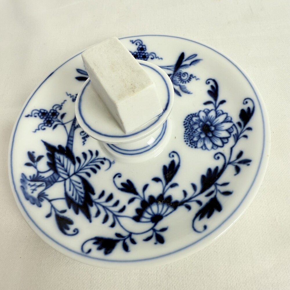 Antique Meissen Blue Onion Porcelain Matchbox Holder Traditional Germany - Picture 5 of 12